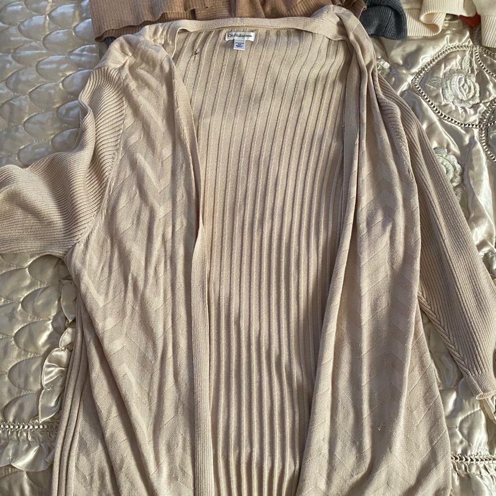 Tan cardigan